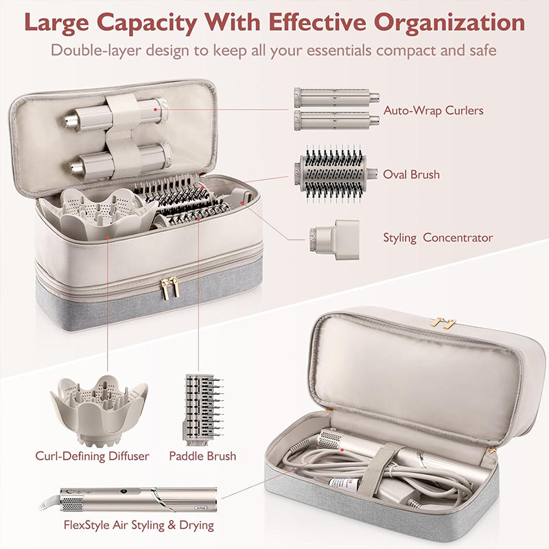 2-Layer Portable Waterproof Case for Hair Stylers (Fit Shark Flexstyle, Dyson Airwrap, Revlon etc.) - V.I.P Digital Presence