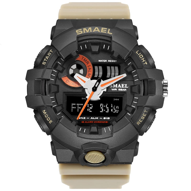 SMAEL 1642-2 Brand Luxury Cowboy Sport Watch New Men Military Watches Analog Army Digital Writwatch 8001 Waterproof Clock Men's Watch - V.I.P Digital Presence