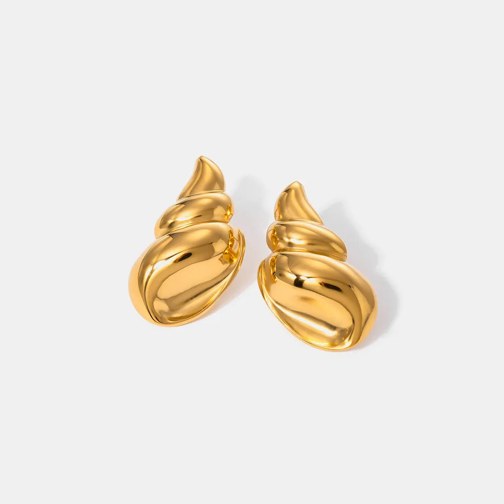 18K Gold-Plated Conch Earrings - V.I.P Digital Presence