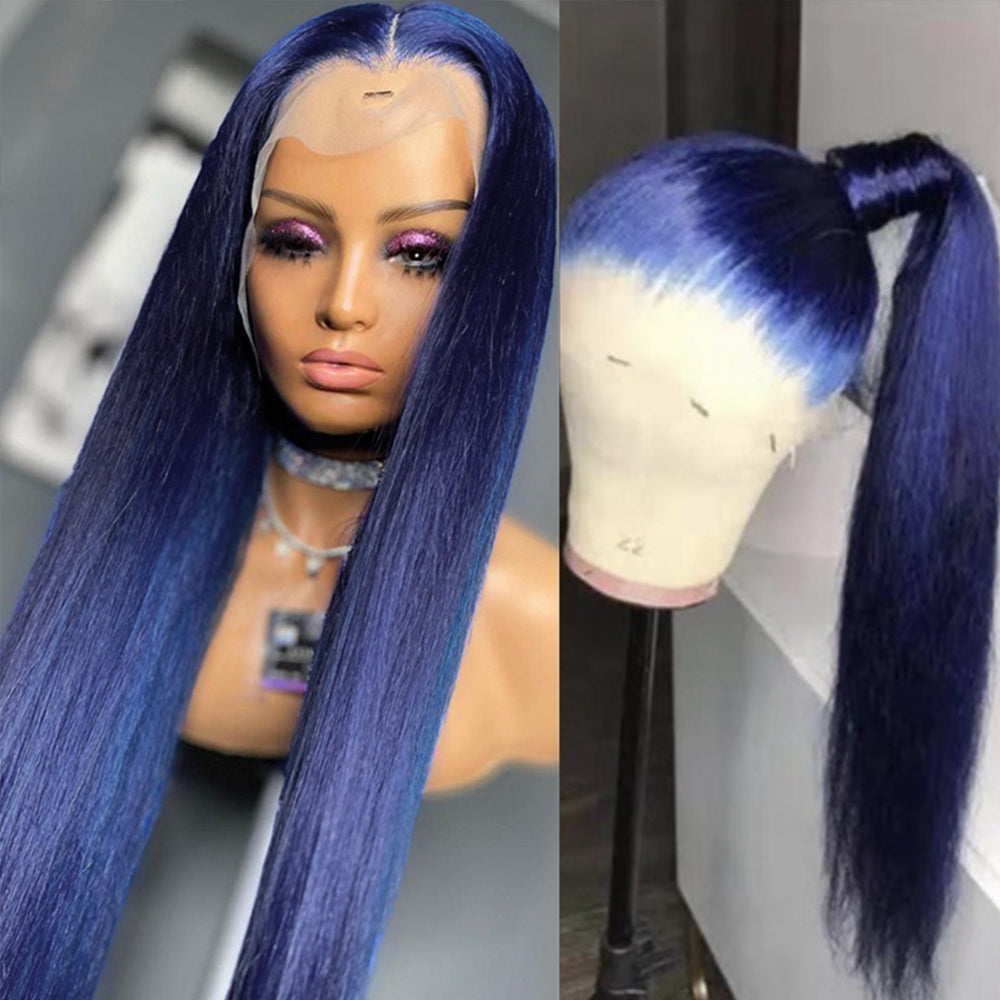 Straight Lace Front Wig Bone Straight Human Hair Wig Transparent Lace Frontal Wig Glueless Lace Front Human Hair Wigs - V.I.P Digital Presence