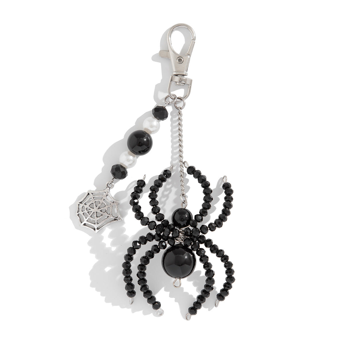 3-piece Sunflower Crystal Keychain White Pearl Weaving Spider Accessory Set - V.I.P Digital Presence