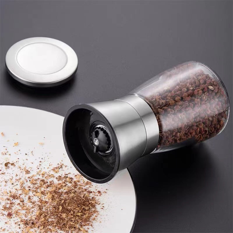 Stainless Steel Pepper Grinder For Household Manual Glass Grinding Black Pepper Powder Seasoning Bottle Comes With Grinding Bottle - V.I.P Digital Presence