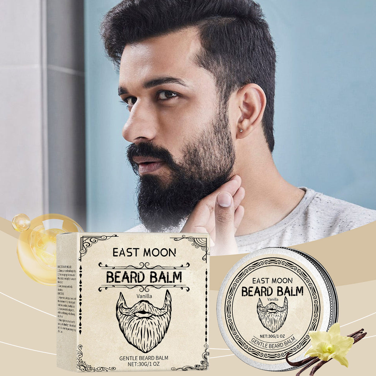 Vanilla Beard Care Wax Natural Vanilla Fragrance Gently Nourishes Beard Hair Beard - V.I.P Digital Presence