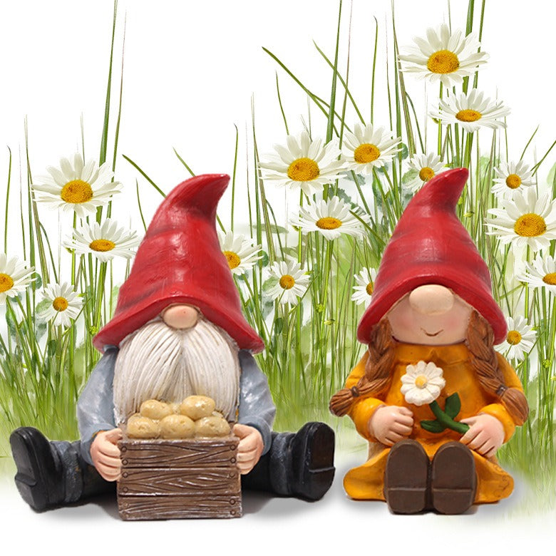 Resin Couple Dwarf Decoration Creative Courtyard Garden Elf Dwarf - V.I.P Digital Presence