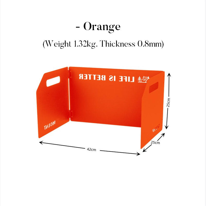 Outdoor stove enclosure wind shield camping wind shield shielding plate cassette stove folding gas stove stove wind shield - V.I.P Digital Presence