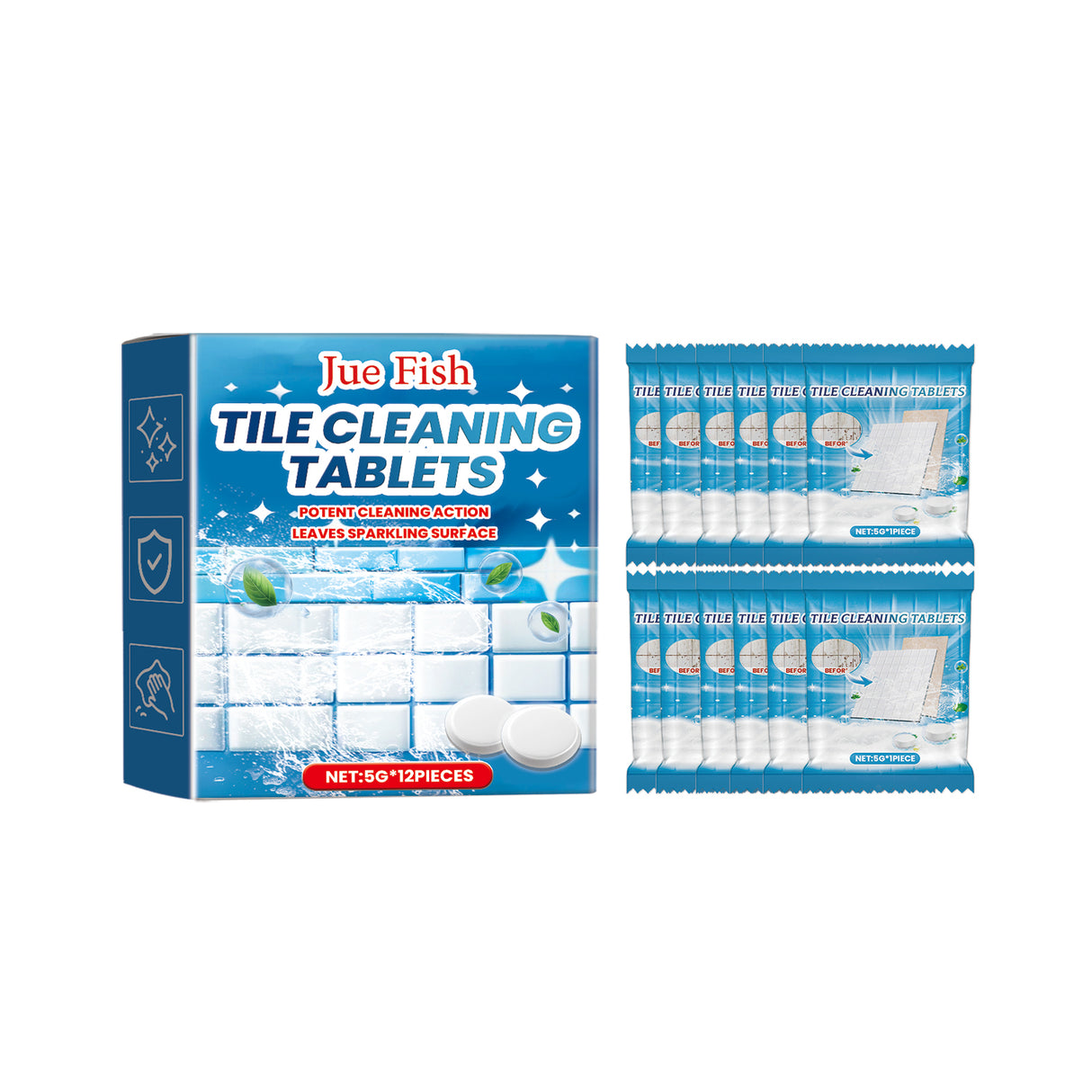 Ceramic Tile Cleaning Effervescent Tablet, Toilet Basin Wall Tile Decontamination And Descaling Brightening Cleaning Tablet - V.I.P Digital Presence