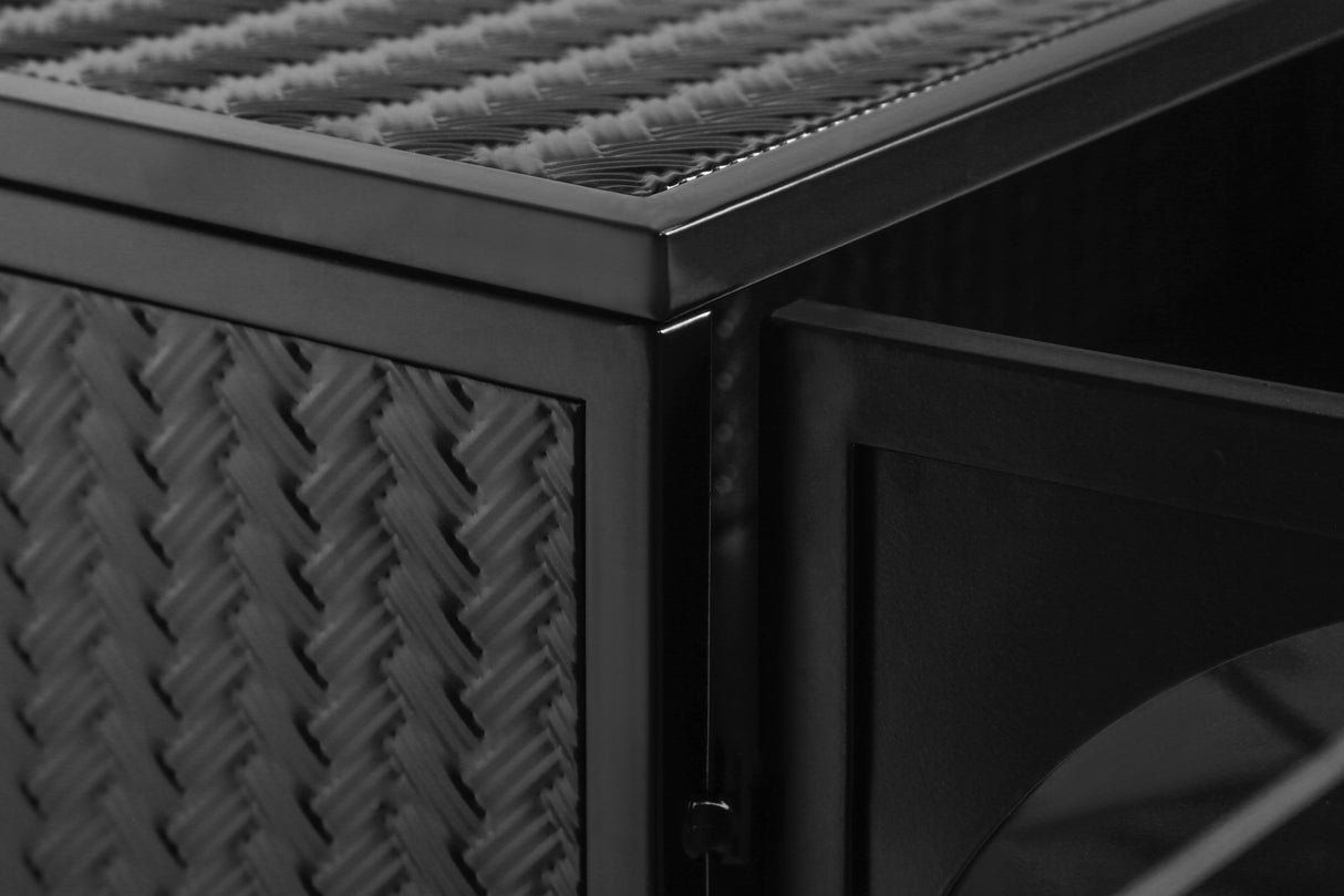 27.56"Glass Doors Modern Two-door Wall Cabinet with Featuring Three-tier Storage Black