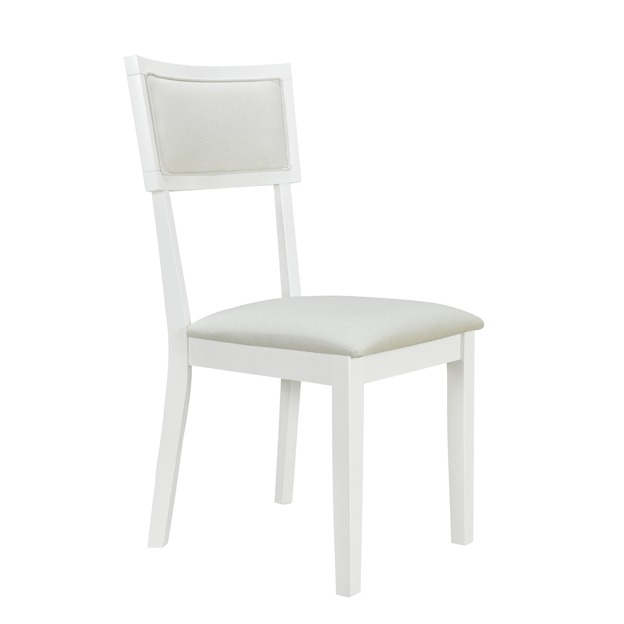 TOPMAX Farmhouse 6-Piece Trestle Dining Table Set with Upholstered Dining Chairs and Bench 59inch, White