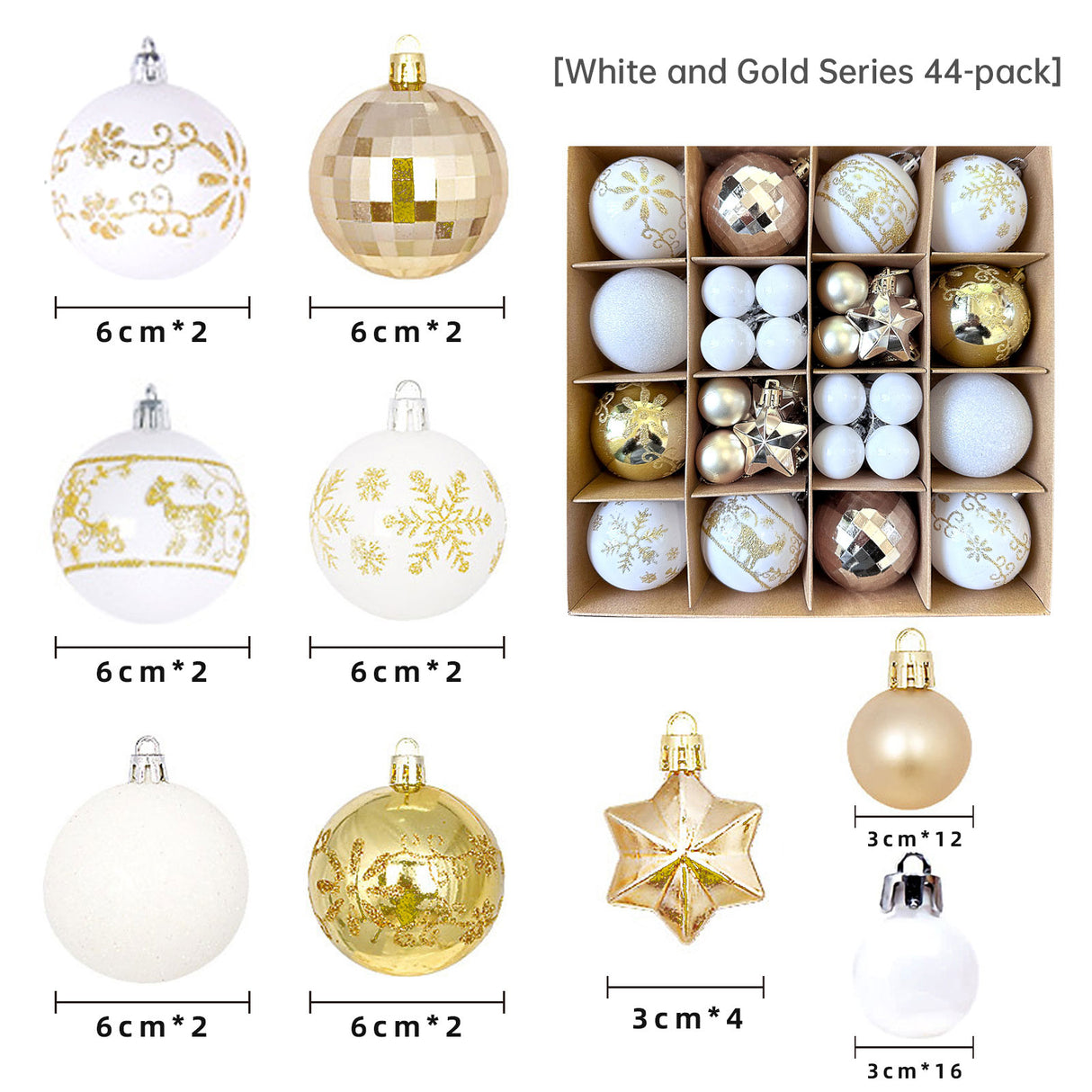 Christmas decoration 6cm electroplated ball plastic ball special-shaped painted Christmas ball gift Christmas tree pendant - V.I.P Digital Presence