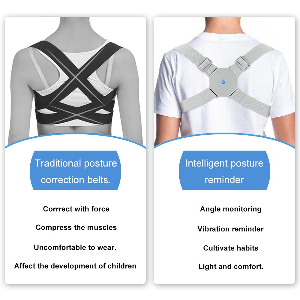 Adjustable Intelligent Posture Trainer Smart Posture Corrector Upper Back Brace Clavicle Support for Men and Women Pain Relief - V.I.P Digital Presence