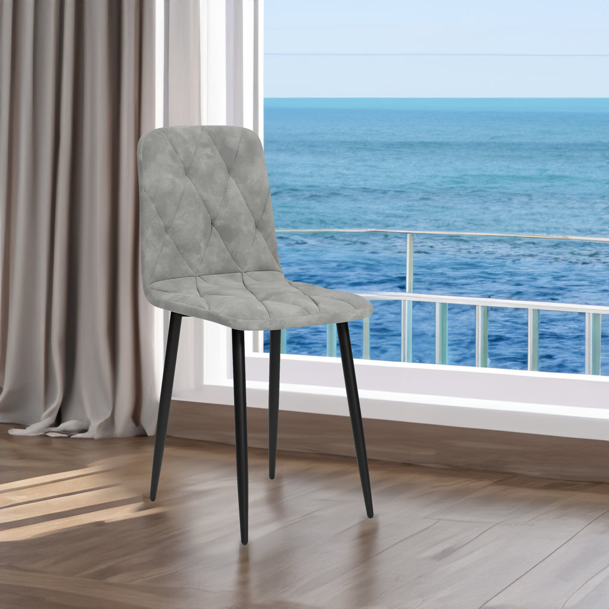 Dining Chairs Set of 4, Modern Kitchen Dining Room Chairs, Velvet Dining Chair Upholstered Cushion Seat and Sturdy Metal Legs - V.I.P Digital Presence