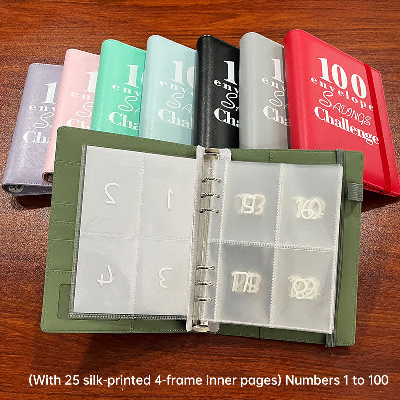 100 Envelope Challenge Binder Couple 100 Day Challenge Hand Account Money Savings Notepad - V.I.P Digital Presence