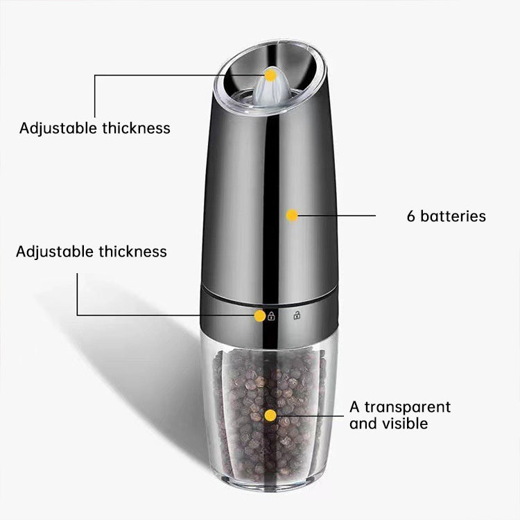 Electric Spice Grinder: Automatic, Gravity-Operated, LED Light, Adjustable Coarseness - V.I.P Digital Presence