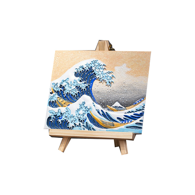 Relief The Great Wave off Kanagawa DIY 3D Oil Painting Kit