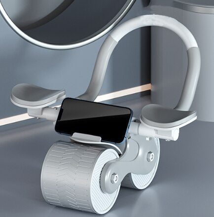 New Design Indoor Home Exercise Flat Elbow Supporter 2 Wheel Ab Trainer Automatic Rebound Abdominal Wheel Roller - V.I.P Digital Presence