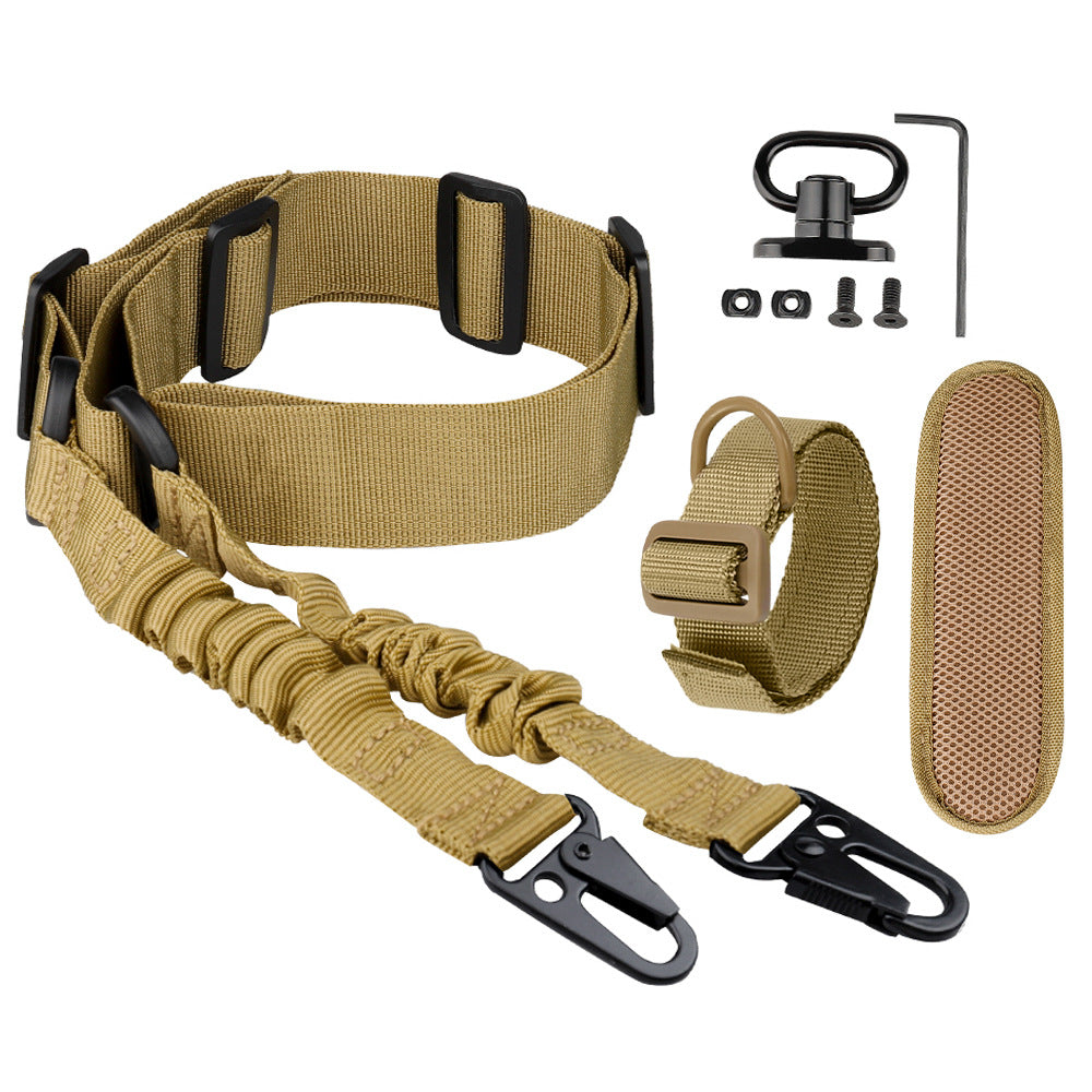 Ordinary Double Point Rope Suit CS Nylon Tactical Strap Cross Body Nylon Tactical Gun Rope