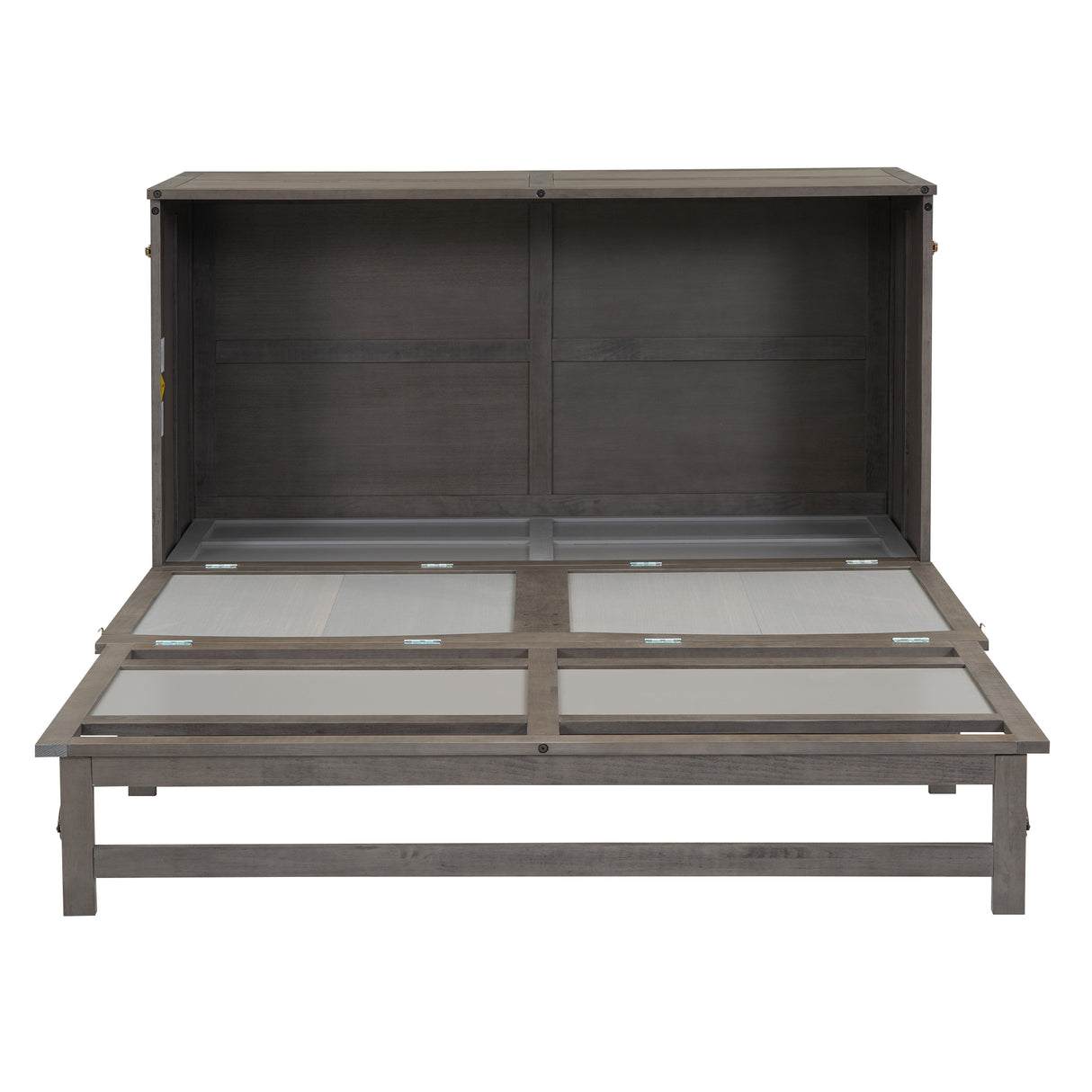 Queen Size Murphy Bed with Built-In Charging Station Antique Grey