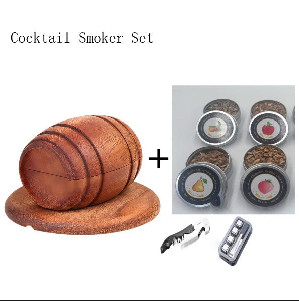 New Barrel Cocktail Smoking Kit with Wood Chips 4 Flavors Old Fashioned Drink Smoker Infuser for Bar Drinks Kitchen - V.I.P Digital Presence
