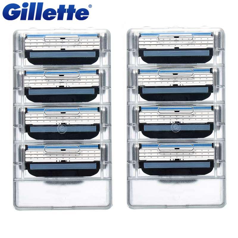 Gillette Mach 3 Men's Face Shaving Razor Blades Brand Mach3 Beard Shave Blade For Men 8Pcs/Pack - V.I.P Digital Presence