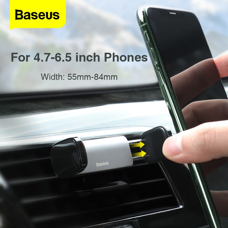 Baseus Car Phone Holder Air Vent Stand for Iphone XS 11 Samsung 4.7-6.5 Inch Mobilephone Auto Support Mount Car Phone Bracket - V.I.P Digital Presence