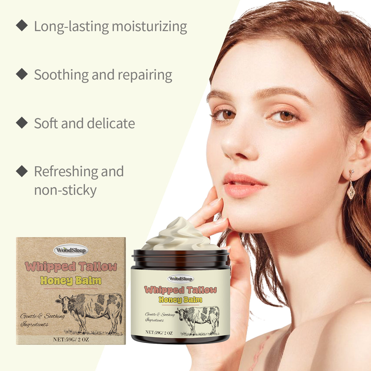 Tallow Honey Cream Gently Moisturizes And Restores Redness To Improve Skin Condition