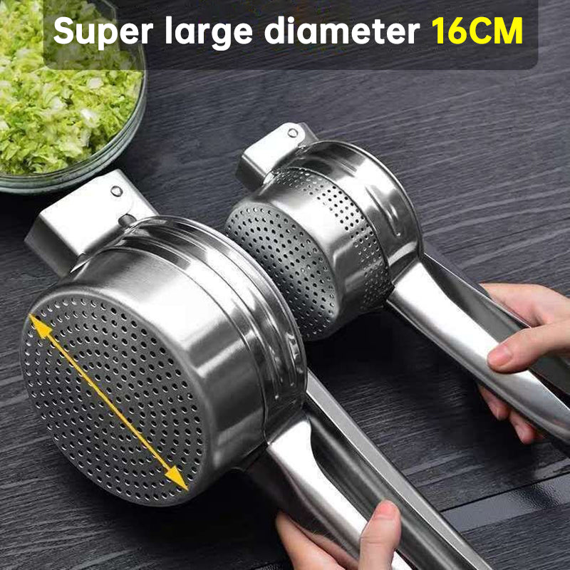 Squeezer Stainless Steel Manual Juicer Household Vegetable Filling Dehydration Large Practical And Creative Potato Mashing - V.I.P Digital Presence