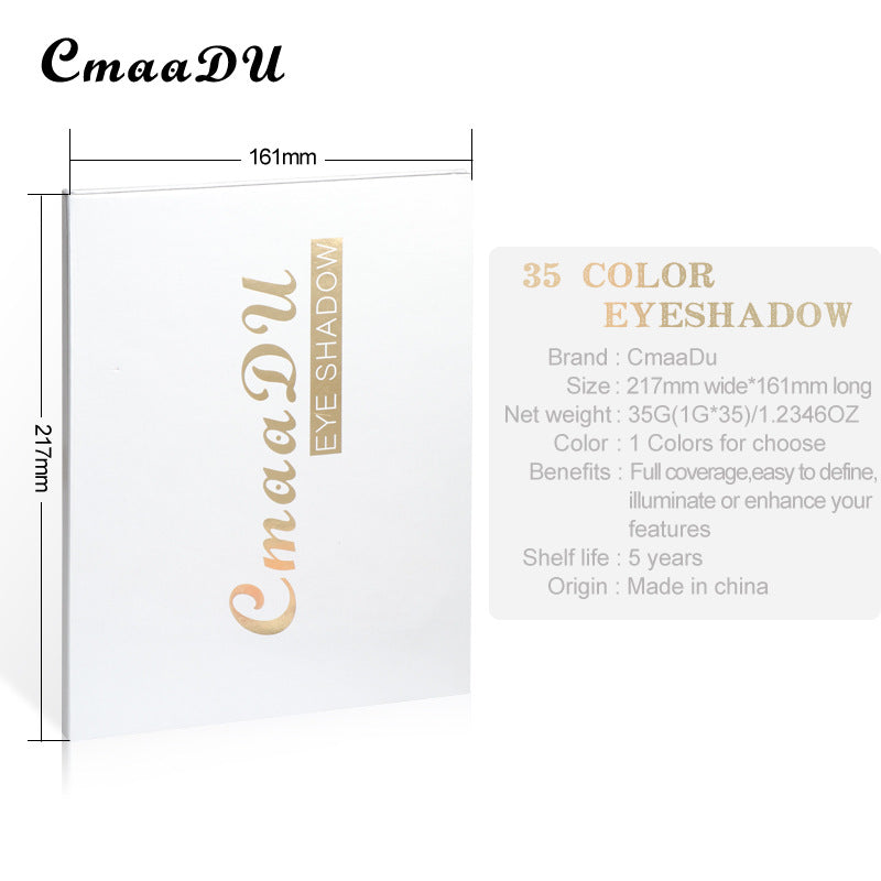 CmaaDu 35 Colors Matte Eyeshadow Metal Waterproof Pearl Glitter Eyeshadow Palette - V.I.P Digital Presence