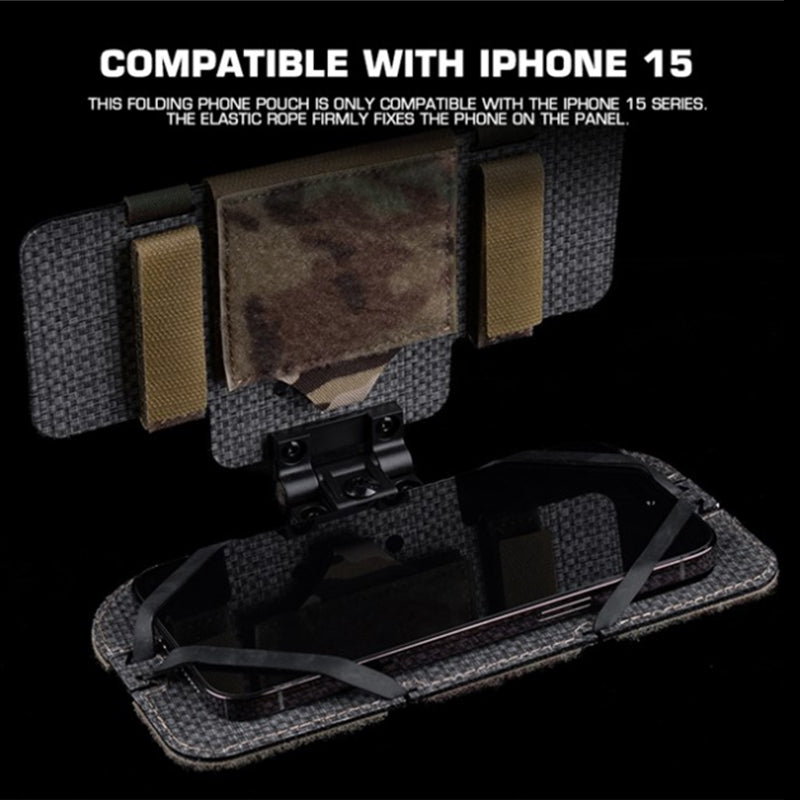 Tactical Phone Pouch, Molle, for Airsoft, Camping, Hunting. Foldable, for Phone & Map. - V.I.P Digital Presence