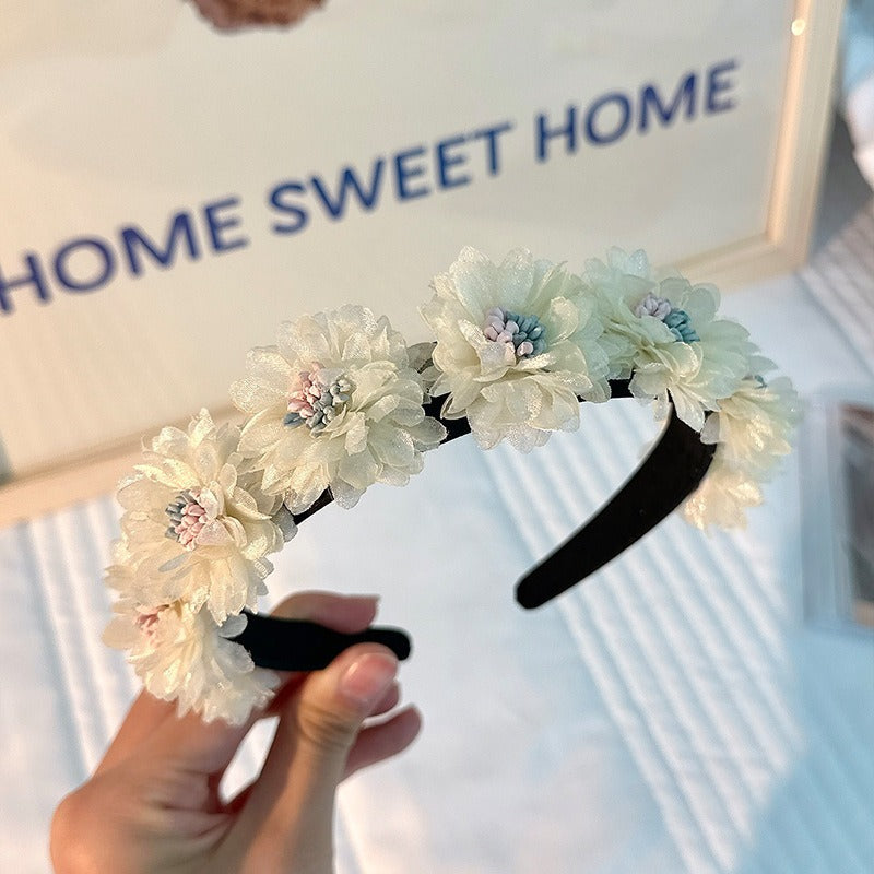 Fashionable fabric flower stamen flower hair hoop for women - V.I.P Digital Presence