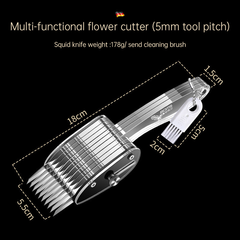 Squid Flower Cutting Knife Scallion Silk Cutting Knife Scalable Carving Tool Chicken Gizzard Waist Flower Knife - V.I.P Digital Presence