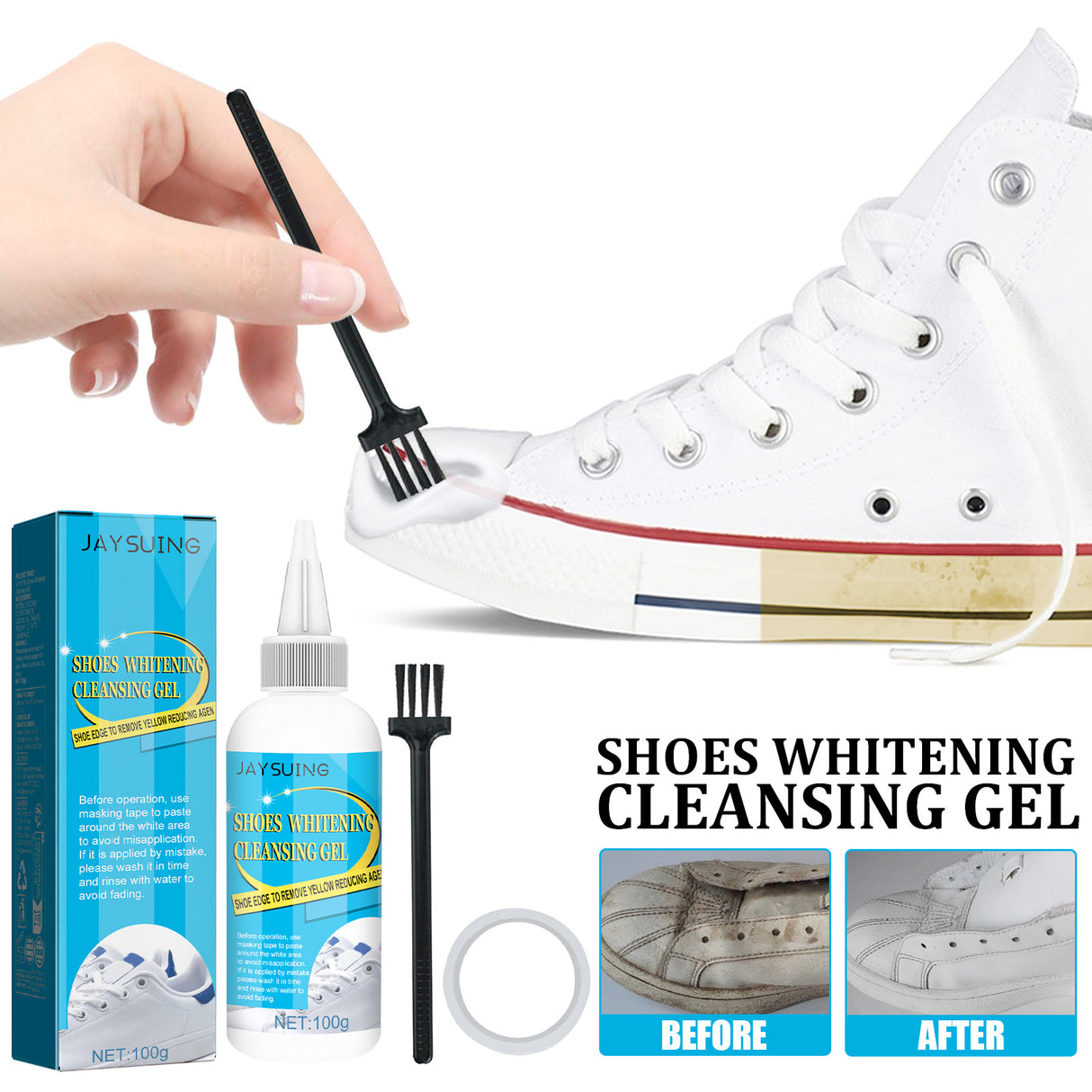 Shoes Whitening Cleansing Gel, Shoes Of Whitening Agent Disposable Shoes To Stain Bright White Artifact Cleaner - V.I.P Digital Presence