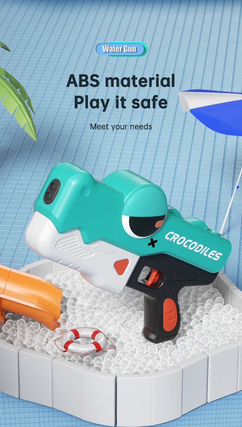 Cute Crocodile Automatic Electric Water Gun Summer Toy Gun Beach Outdoor Water Fight Toys - V.I.P Digital Presence