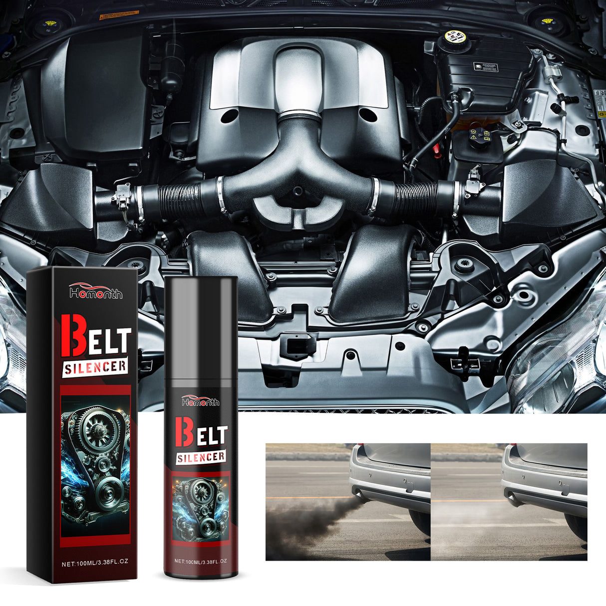 Belt Silencer, Automotive Engine Belt Noise Elimination Maintenance Lubricant - V.I.P Digital Presence