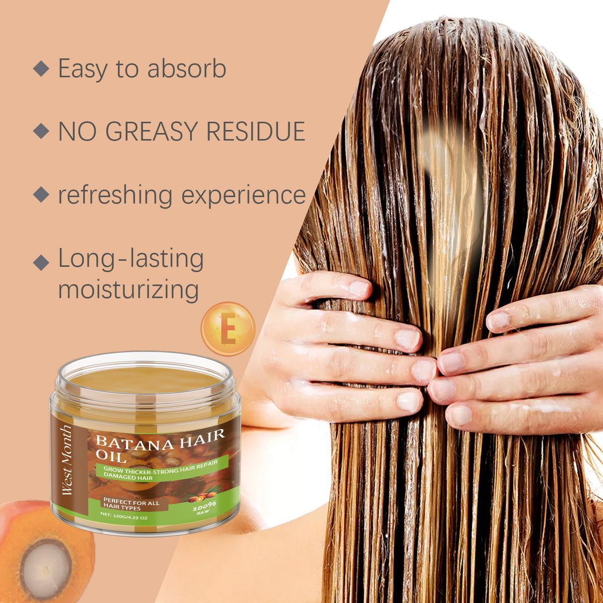 Batana Hair Care Oil, Moisturizing And Repairing Dry Hair, Soft And Smooth Hair Care Oil - V.I.P Digital Presence