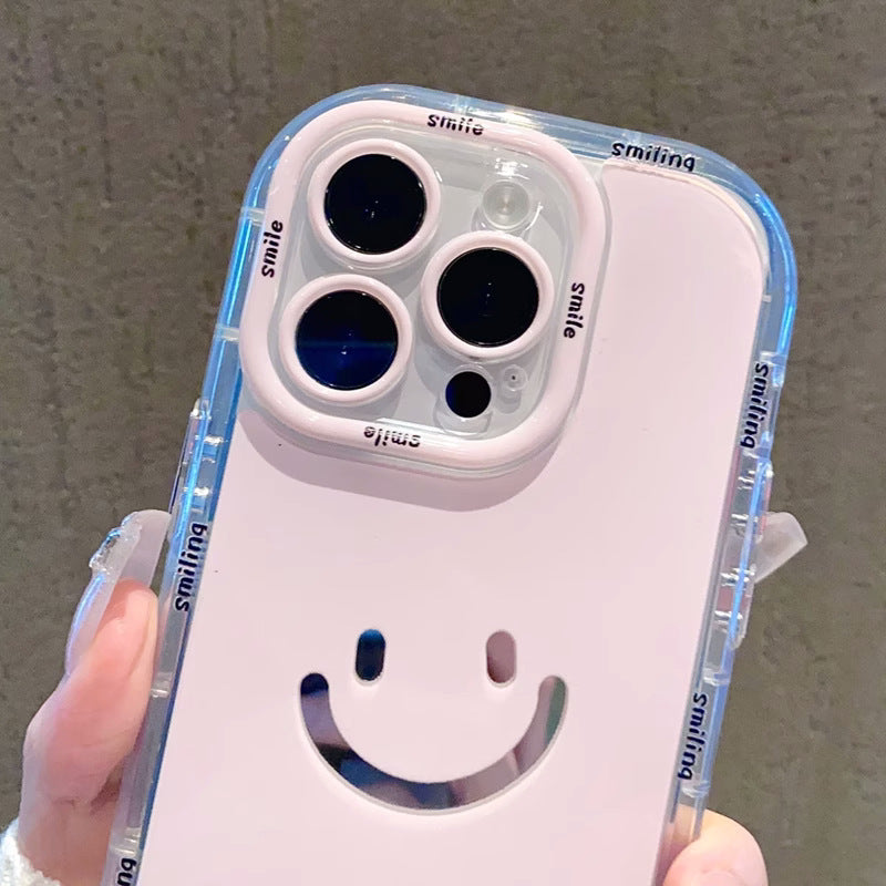 Mirror cream case suitable for Apple 16 Promax phone case with painted smiling face on iPhone 14/13 - V.I.P Digital Presence
