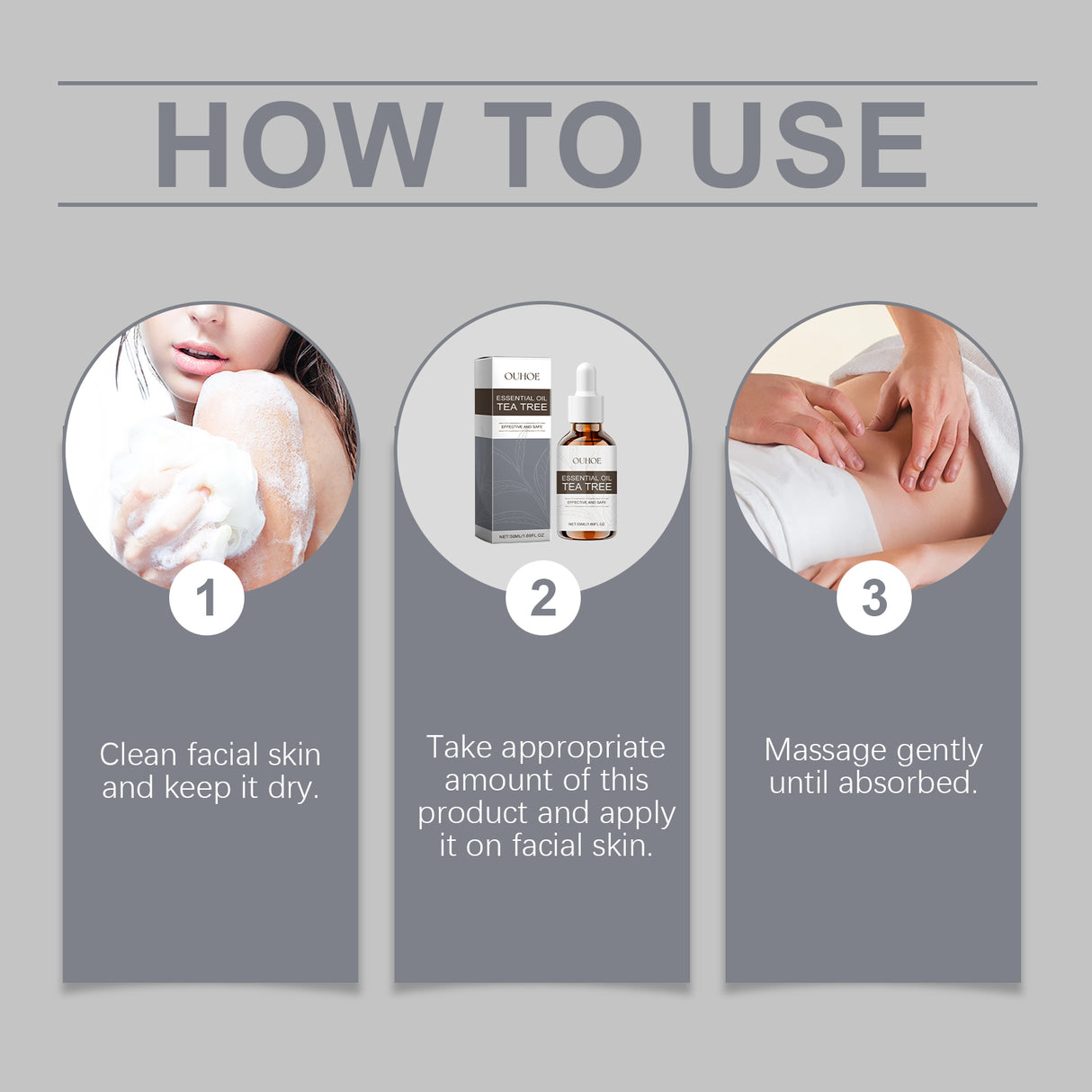 Tea Tree Essential Oil, Body Care Plant Essential Oil Massage Oil Skin Care Moisturizing Moisturizing Soft Moist Shine