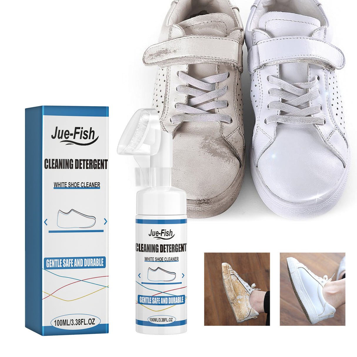 Water-Free Foam Sneakers Cleaning Kit, Small White Shoes Sneakers Decontaminating Brightening White Cleaning Multi-Functional Yellow Cleaner - V.I.P Digital Presence