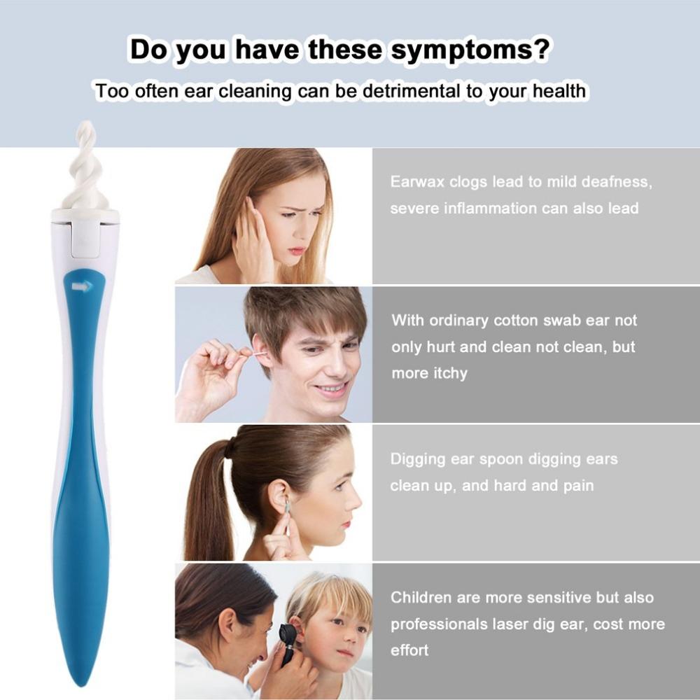 Ear Cleaner 16 Replacement Tips Earpick Easy Ear Wax Remover Spiral Earwax Cleaner Health Ear Cleaner Hearing Aid Ear Care Tools - V.I.P Digital Presence