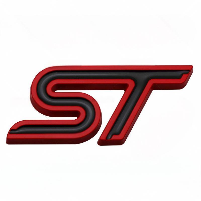 3D metal car stickers, ST badges, badges, decals, Ford Focus 2, 3, Mondeo, FI.C. Kuga, Mk1, Mk2, Mk3, Mk7 front grille decoratio - V.I.P Digital Presence