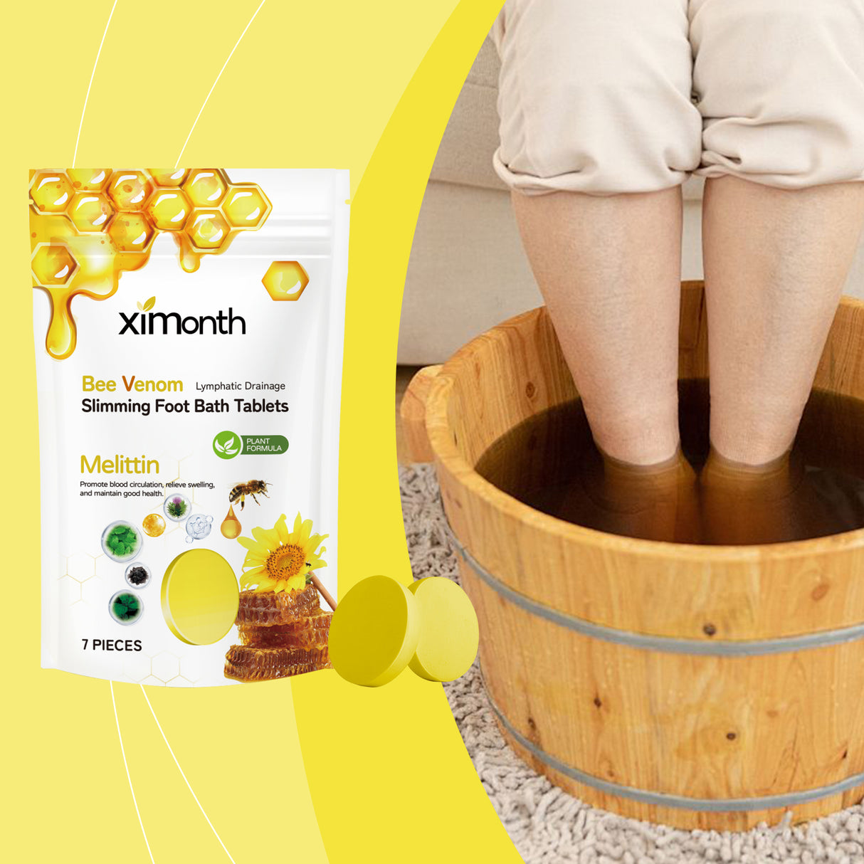 Bee-Venom Foot Bath Tablets Autumn Winter Moisture Body Foot Bath Soup Sleep Repair Foot Bath Tablets