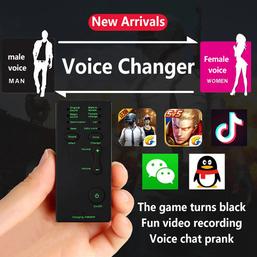 Voice Changer for PS4 Xbox Console PC Phone Tablet Sound Card 7 Different Sound Changes Microphone Voice Changer Device - V.I.P Digital Presence