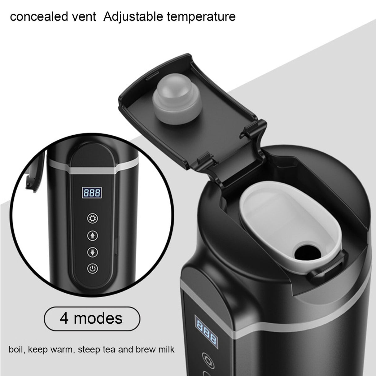 12V/24V 70W-100W Car Heating Cup 420ml Car Heated Smart Mug With Temperature Control Cigarette Lighter Car Kettle Water Heater - V.I.P Digital Presence