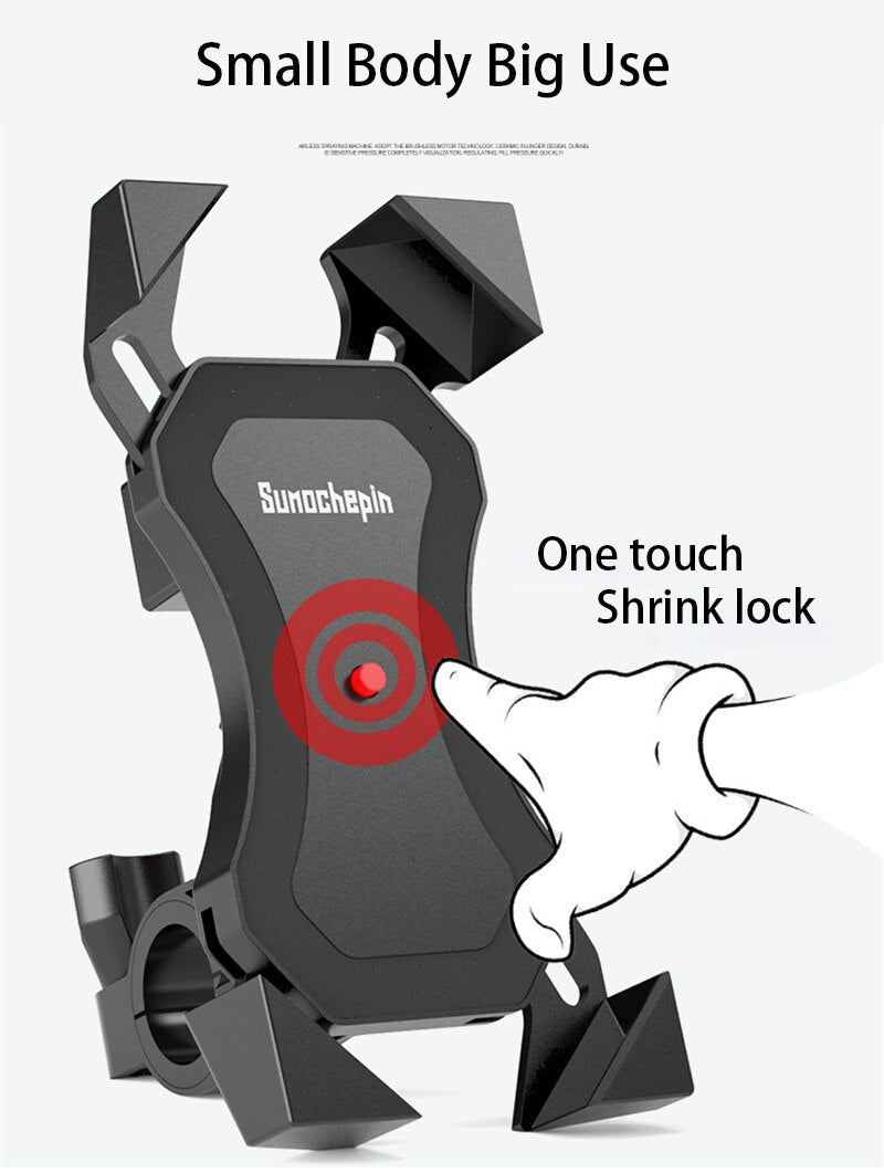 Motorcycle Handlebar Bike Mobile Cell Phone Mount Holder Support Bicycle Phone Stand For 4-6.5 inches For Samsung Huawe Xiaomi - V.I.P Digital Presence