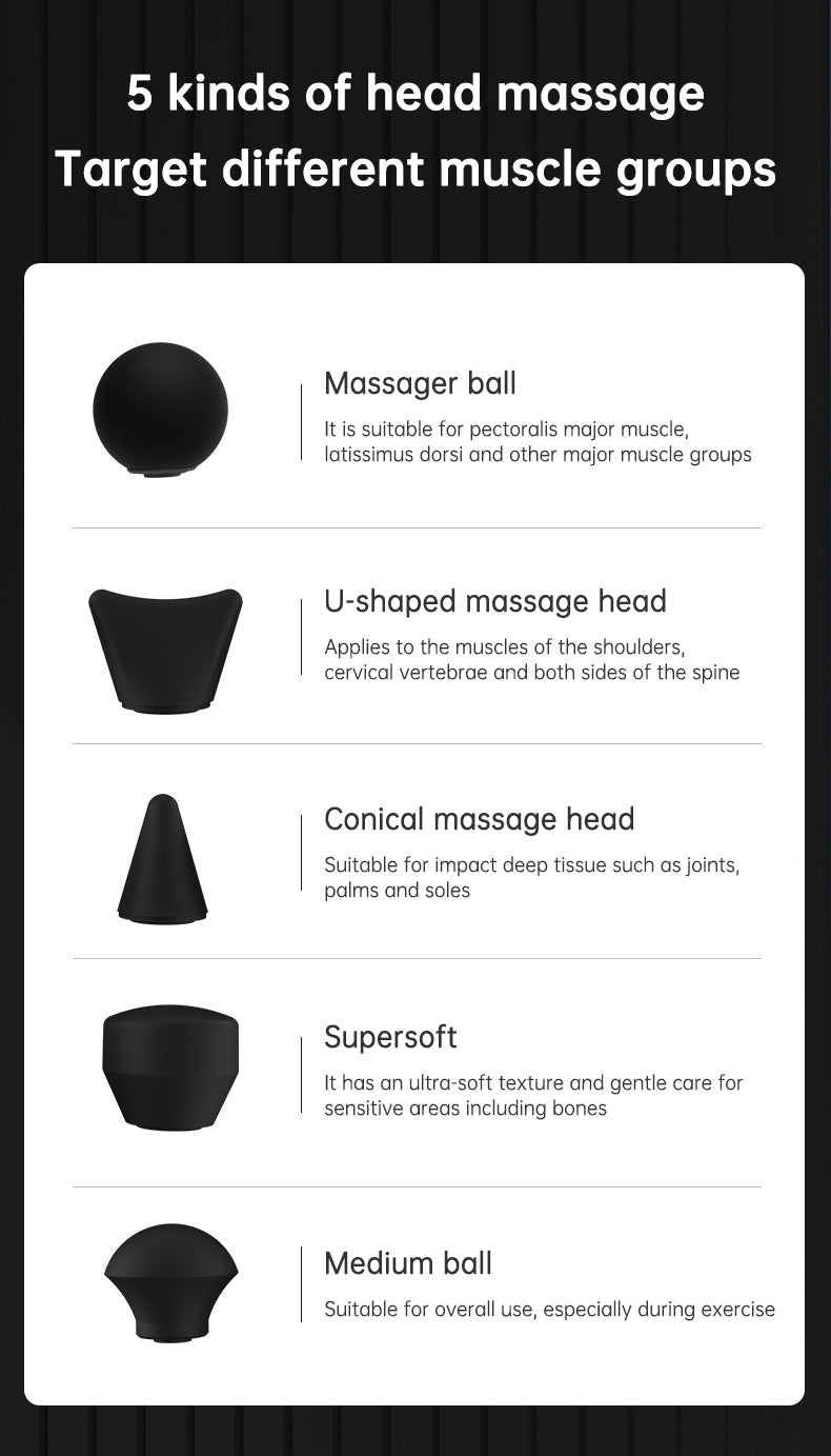 900-turn fascial gun USB charging massage angle rotatable full body muscle massage machine gun - V.I.P Digital Presence