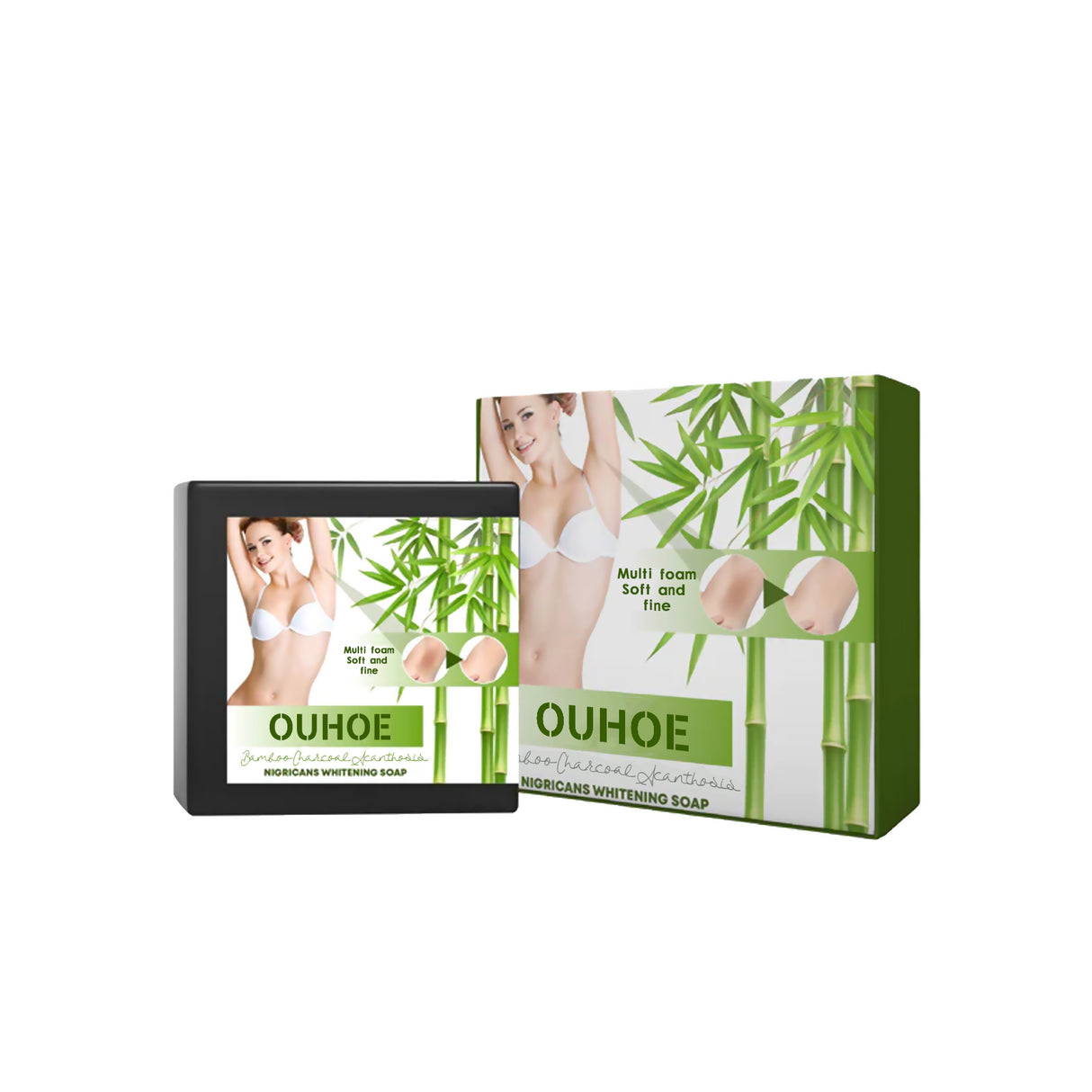 Bamboo Charcoal Black Prickly Skin Soap, Bamboo Charcoal Brightening Skin Whitening Body Cleansing Soap - V.I.P Digital Presence