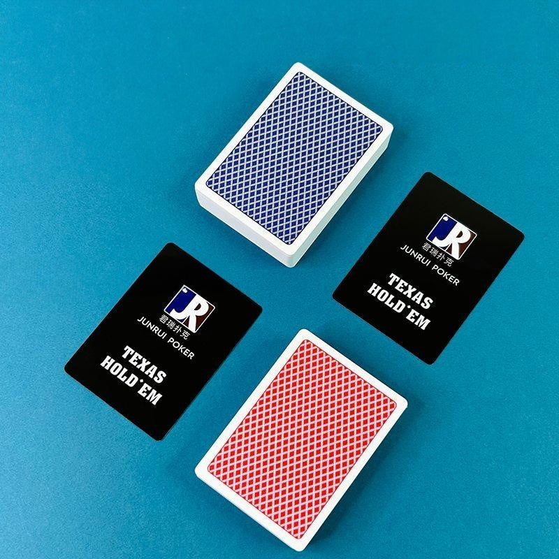 Texas Hold'em PVC waterproof poker, coarse frosted, pro - authorized, wide & large - printed - V.I.P Digital Presence