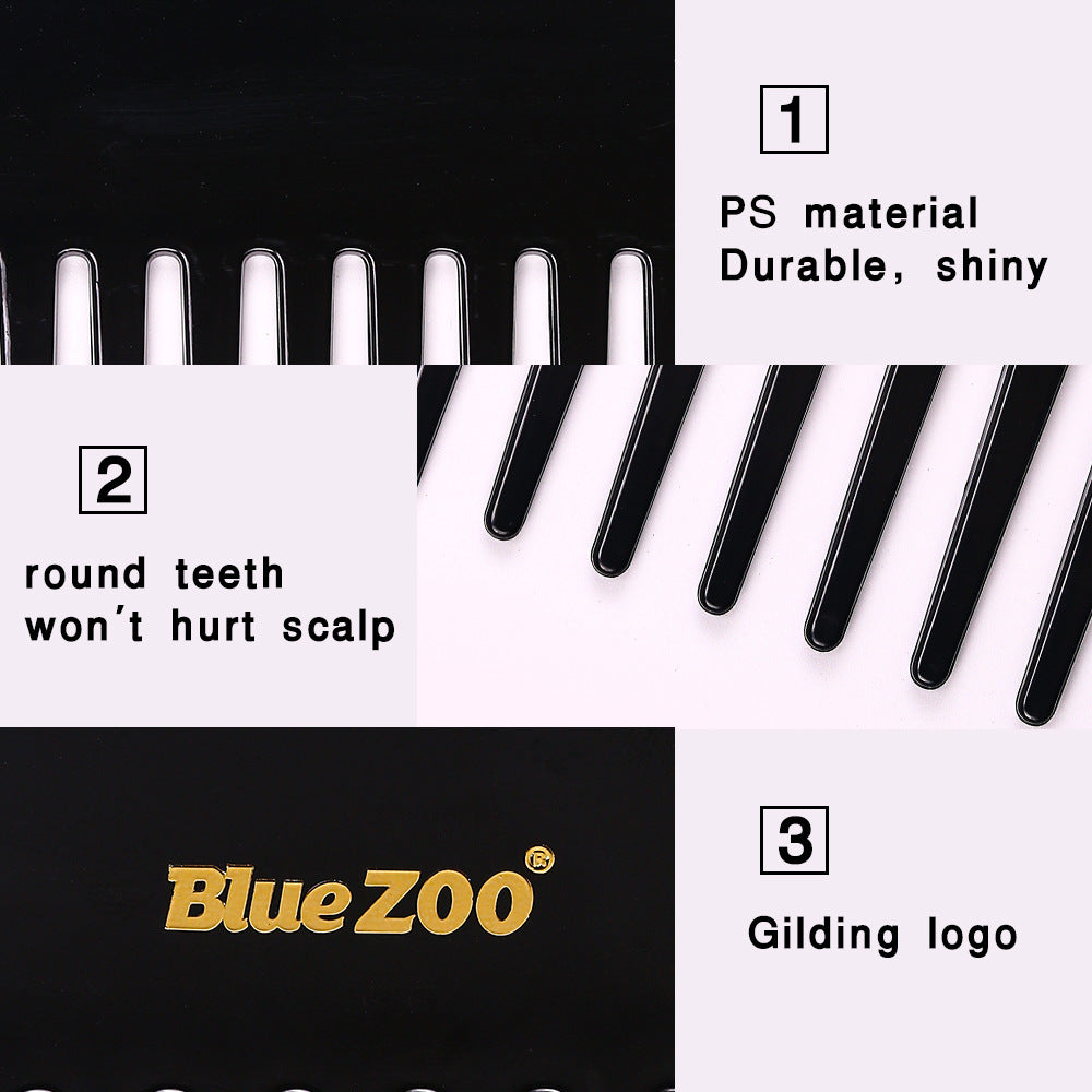 Single Side Short 2 Colors BlueZOO Big Back Shape Big Knife Comb Big Tooth Comb Large Insert Comb Shovel Oil Head Comb - V.I.P Digital Presence