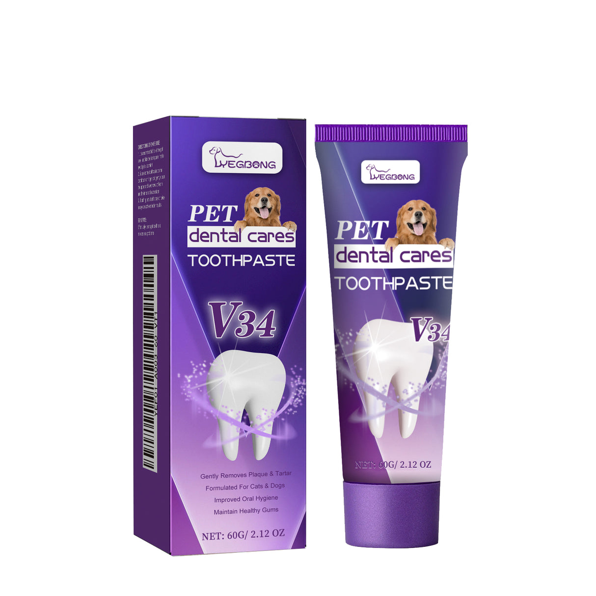Pet V34 Toothpaste, Pet Clean Bad Breath Tartar Care Gum Care Toothpaste - V.I.P Digital Presence