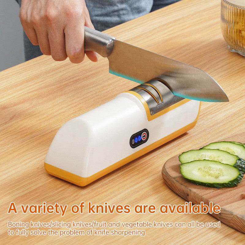Multifunctional Electric Knife Sharpener. Automatic, professional, small - sized for kitchen use. Quick - sharpening with non - - V.I.P Digital Presence