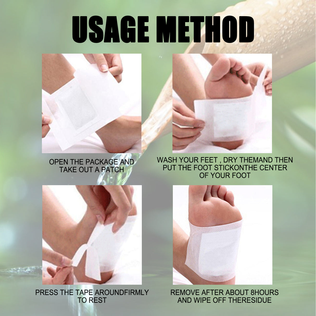 Bamboo Vinegar Sole Patch Gentle Clean Comfortable Massage Foot Relief Sole Discomfort Care Patch - Alibaba